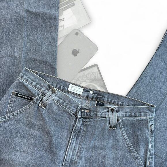 Gray y2k Baggy DKNY Denim Jeans - Picture 2 of 7